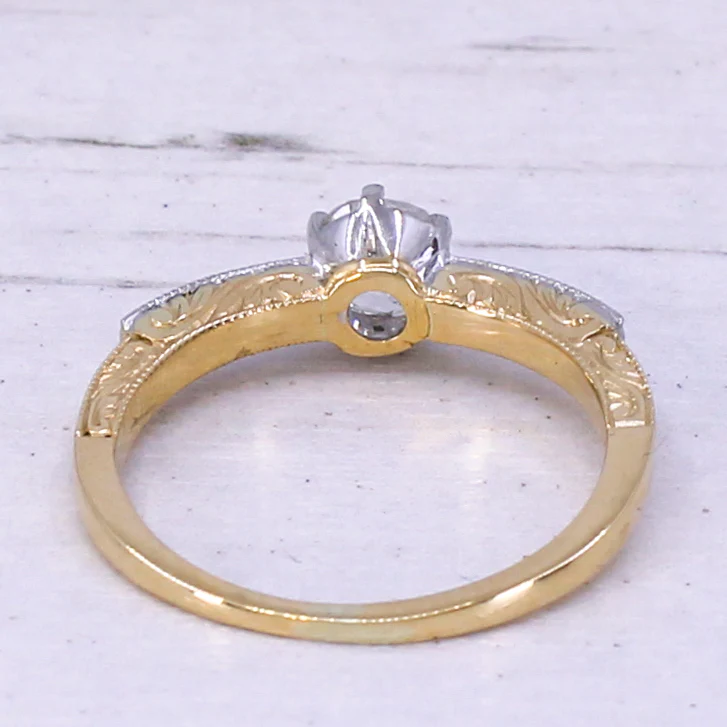 Edwardian 0.63 Carat Old Cut Diamond Engagement Ring, circa 1910 - Image 5