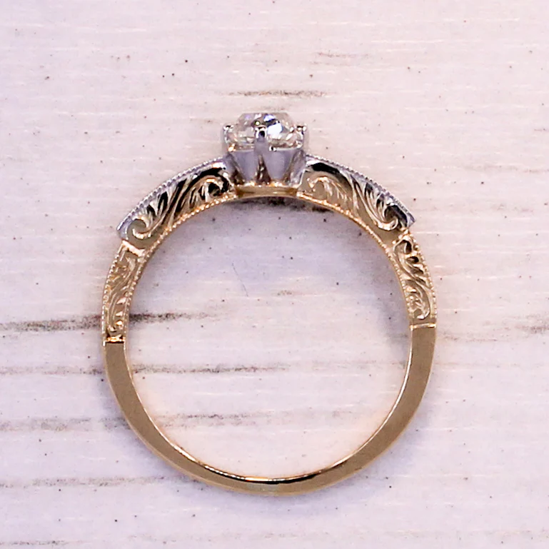 Edwardian 0.63 Carat Old Cut Diamond Engagement Ring, circa 1910 - Image 6