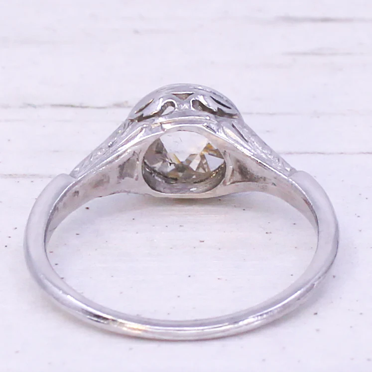 Edwardian 1.00 Carat Rose Cut Diamond Solitaire Ring, circa 1910 - Image 5