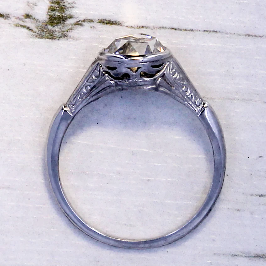 Edwardian 1.00 Carat Rose Cut Diamond Solitaire Ring, circa 1910 - Image 6