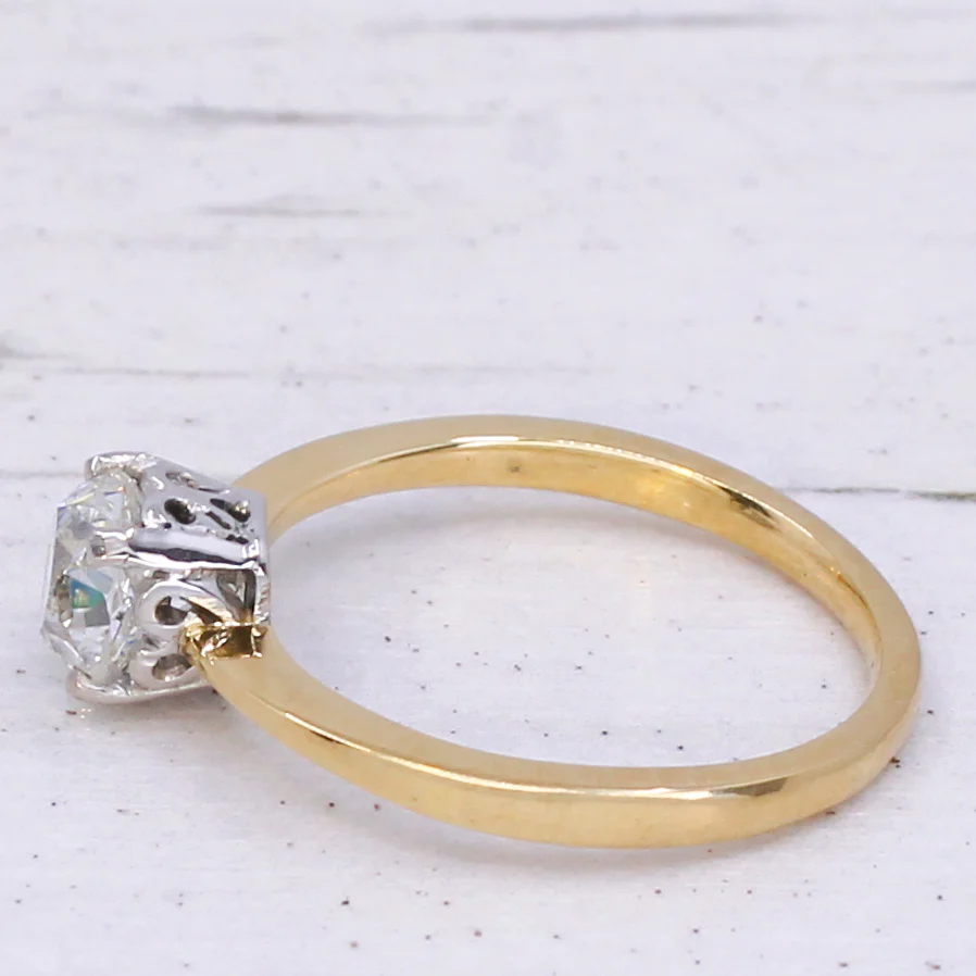 Edwardian 1.19 Carat Old Cut Diamond Engagement Ring, circa 1910 - Image 4