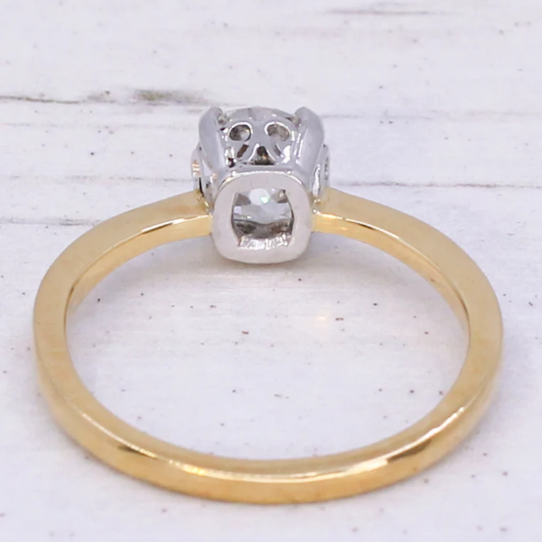 Edwardian 1.19 Carat Old Cut Diamond Engagement Ring, circa 1910 - Image 5