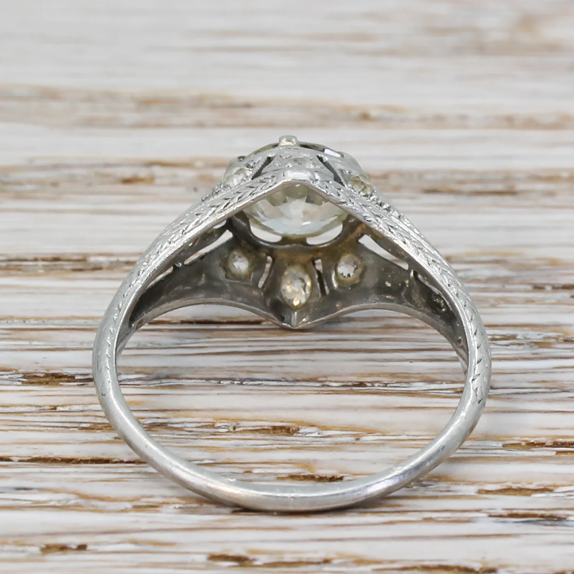 Edwardian 1.57 Carat Old Cut Diamond Engagement Ring, circa 1910 - Image 5