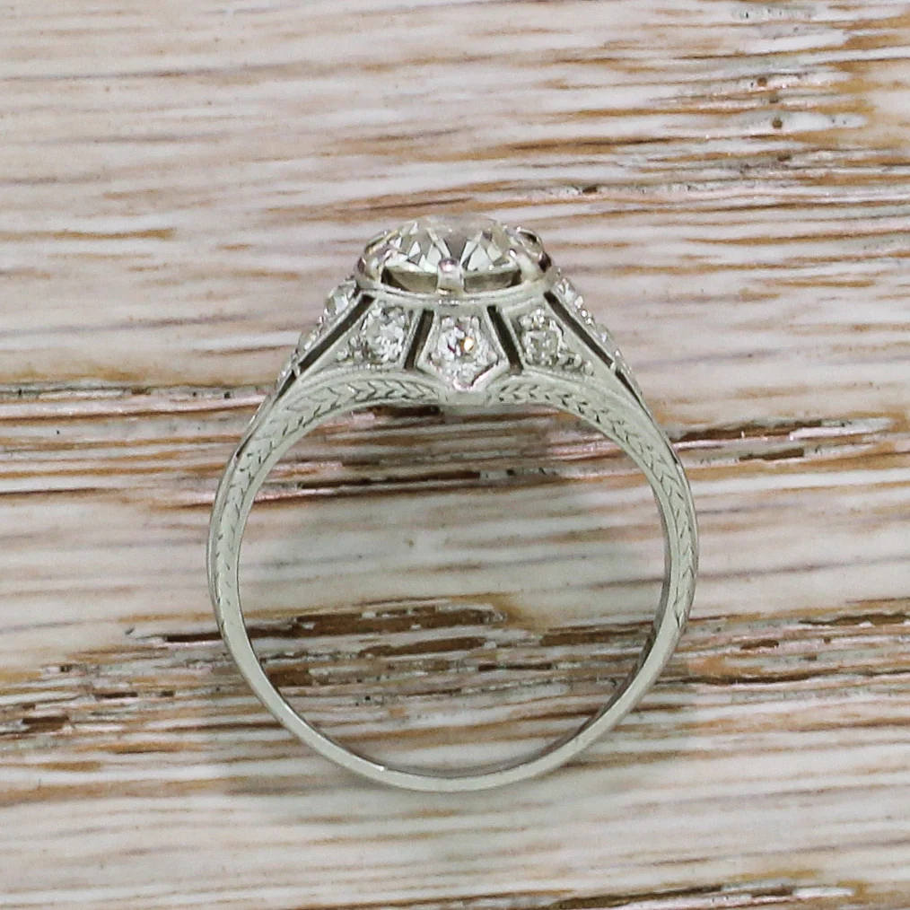 Edwardian 1.57 Carat Old Cut Diamond Engagement Ring, circa 1910 - Image 6