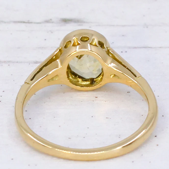 Edwardian 1.70 Carat Natural Ceylon Yellow Sapphire Ring, circa 1905 - Image 5