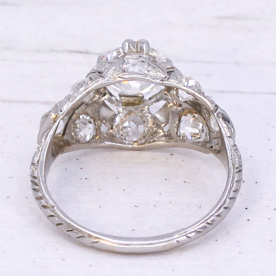 Edwardian 2.51 Carat Old Cut Diamond Engagement Ring, circa 1910 - Image 5