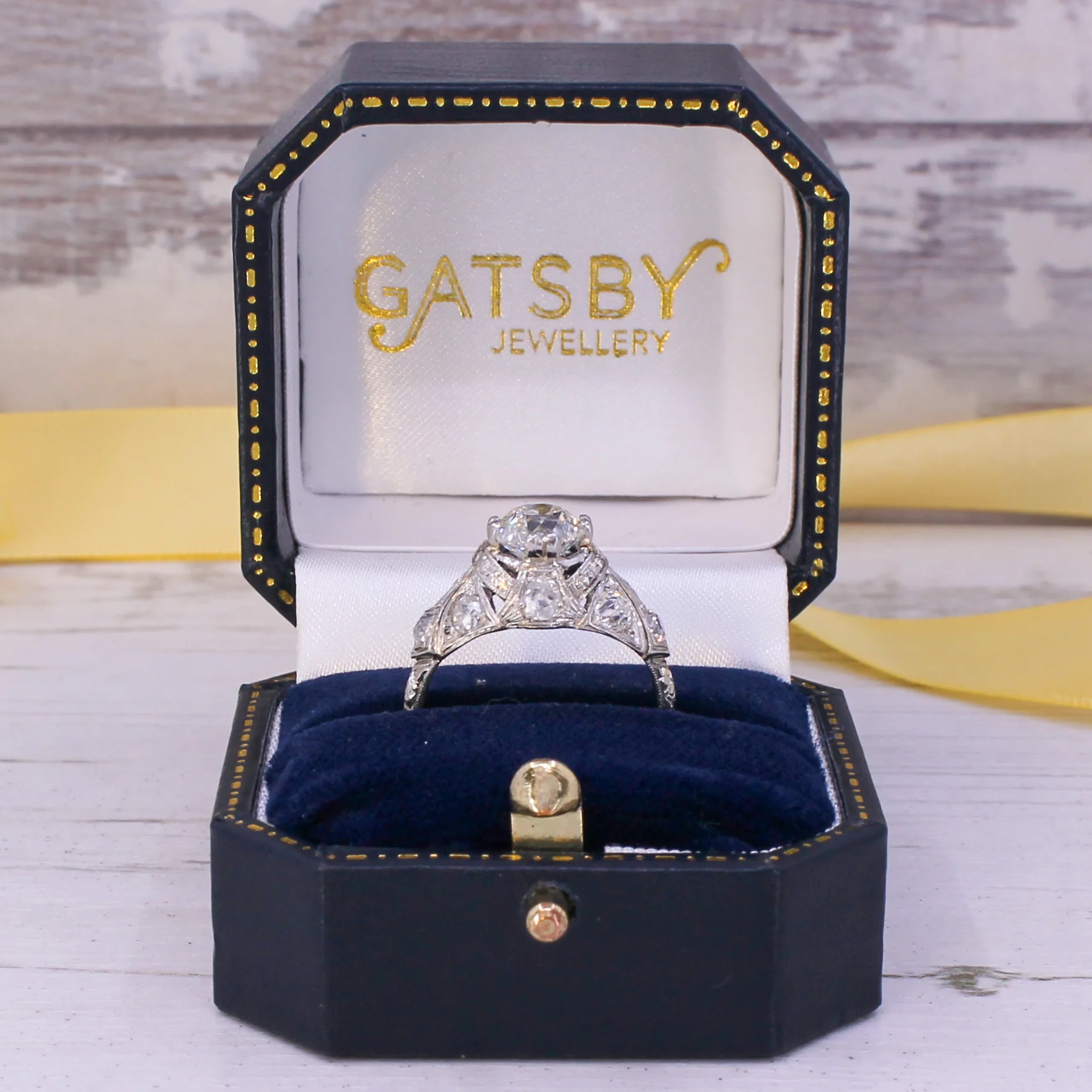 Edwardian 2.51 Carat Old Cut Diamond Engagement Ring, circa 1910 - Image 9