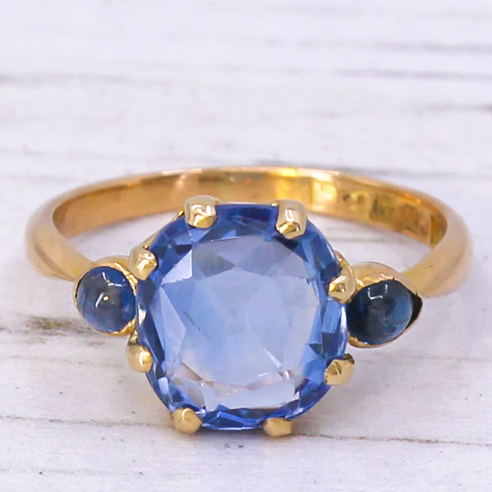 Edwardian 3.52 Carat Ceylon Sapphire Ring, dated 1912 - Image 3