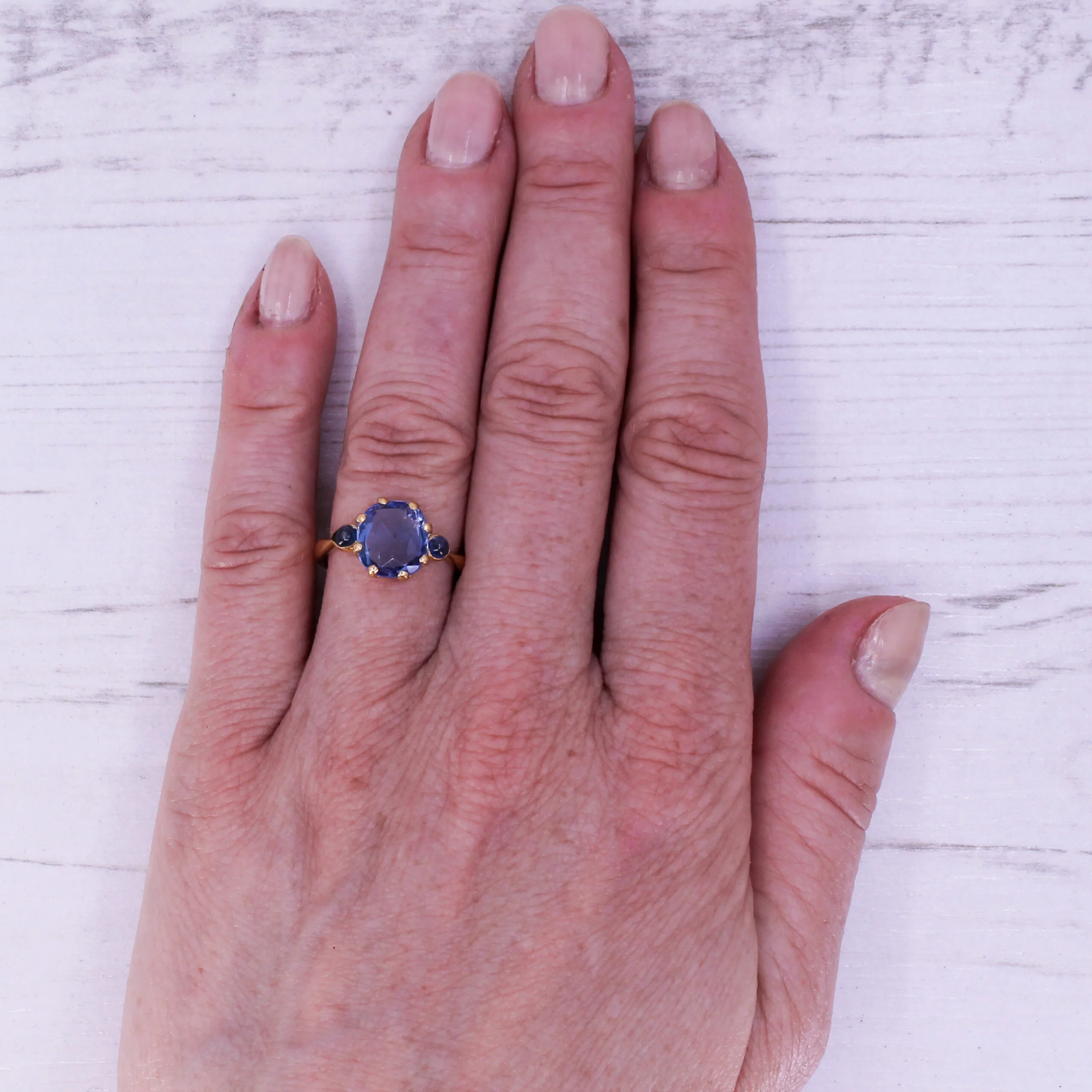 Edwardian 3.52 Carat Ceylon Sapphire Ring, dated 1912 - Image 7