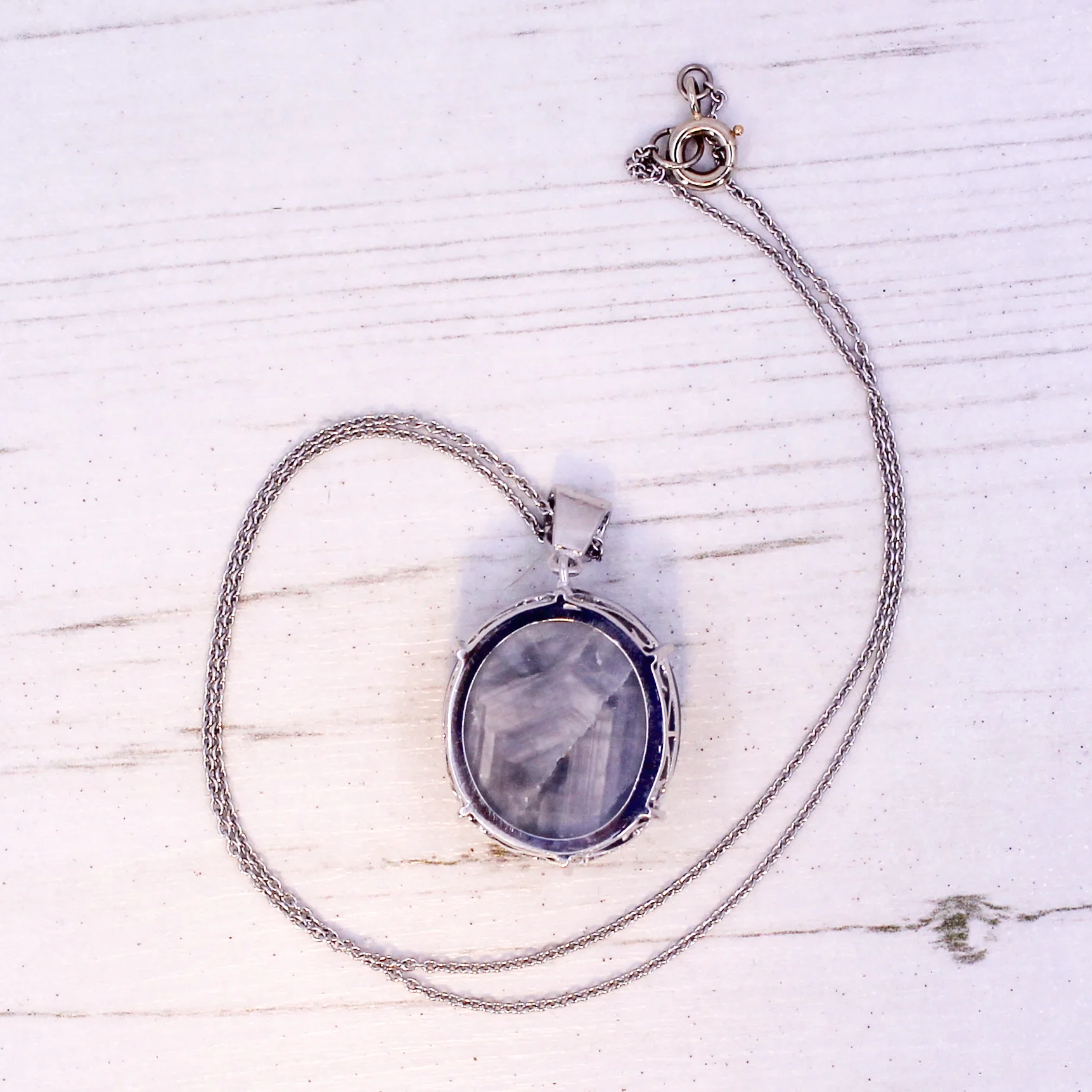 Edwardian 48.84 Carat Natural Grey Star Sapphire Pendant, circa 1910 - Image 7