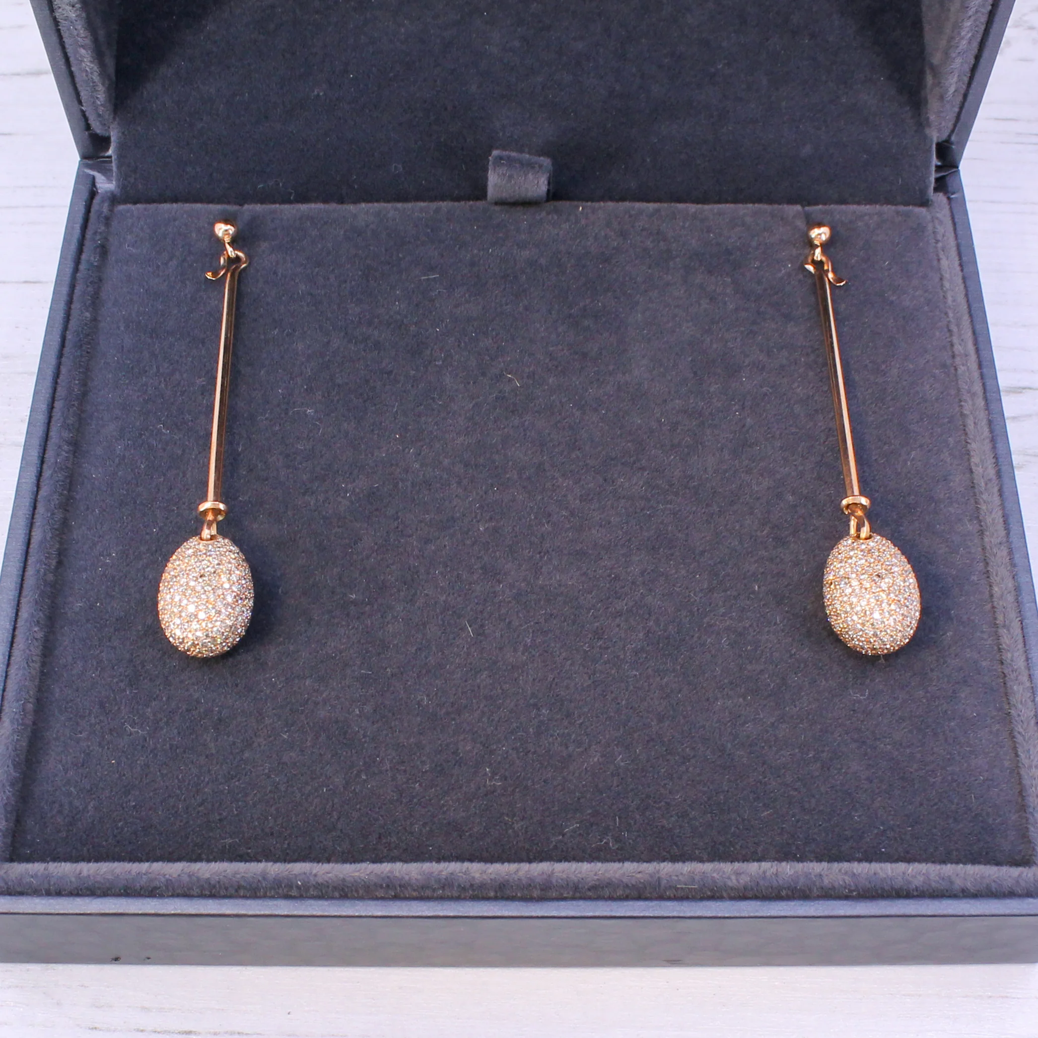 GEORG JENSEN Dew Drop Diamond Earrings, 18k Rose Gold - Image 5