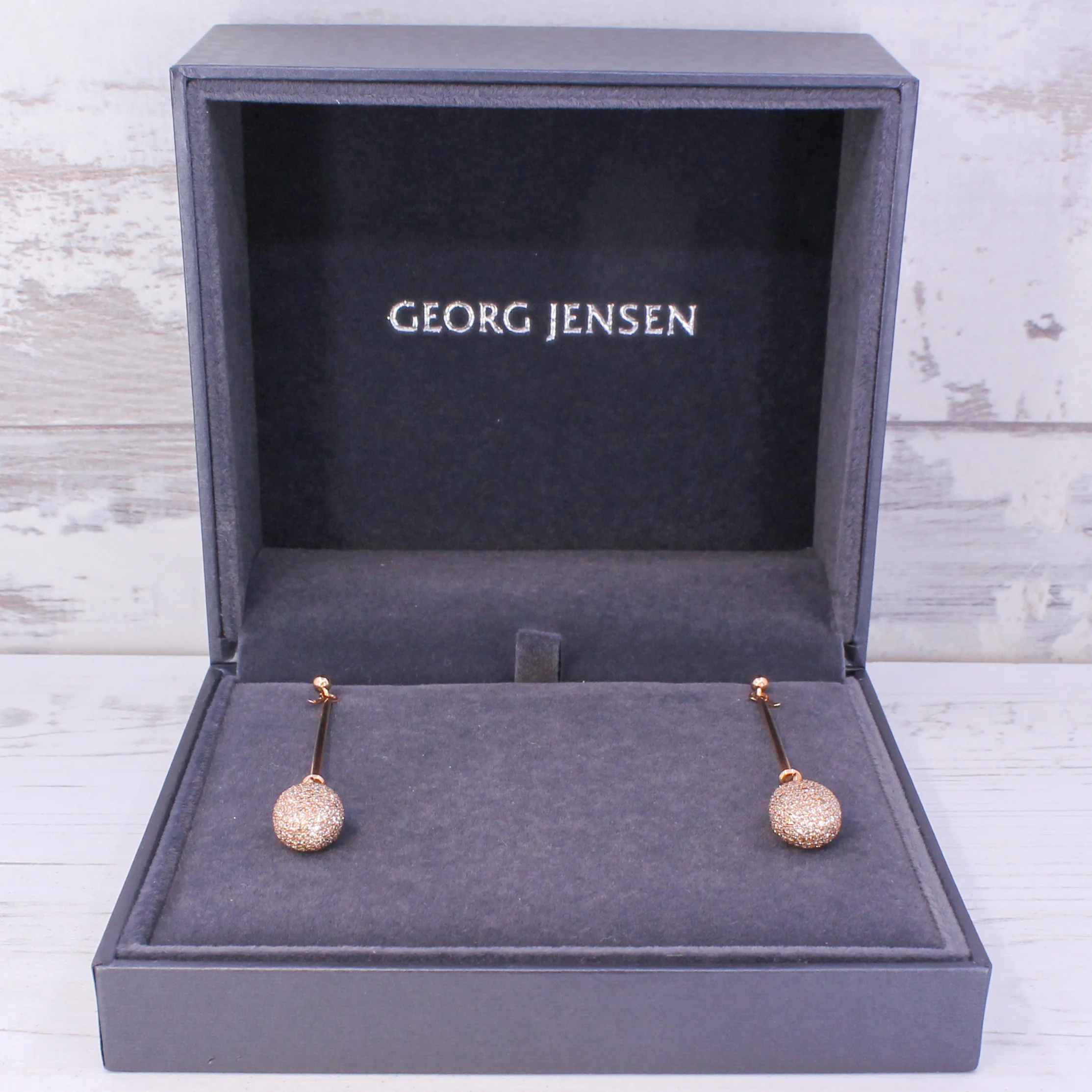 GEORG JENSEN Dew Drop Diamond Earrings, 18k Rose Gold - Image 7