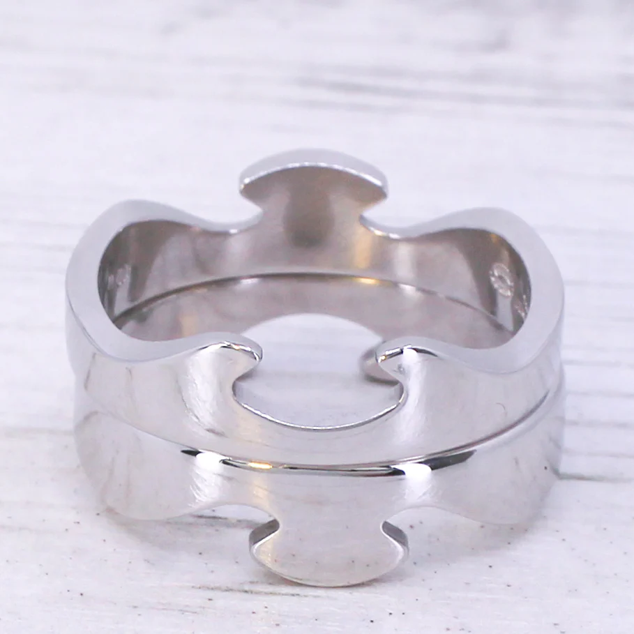 GEORG JENSEN Fusion Two Piece Ring, 18k White Gold, size W - Image 6