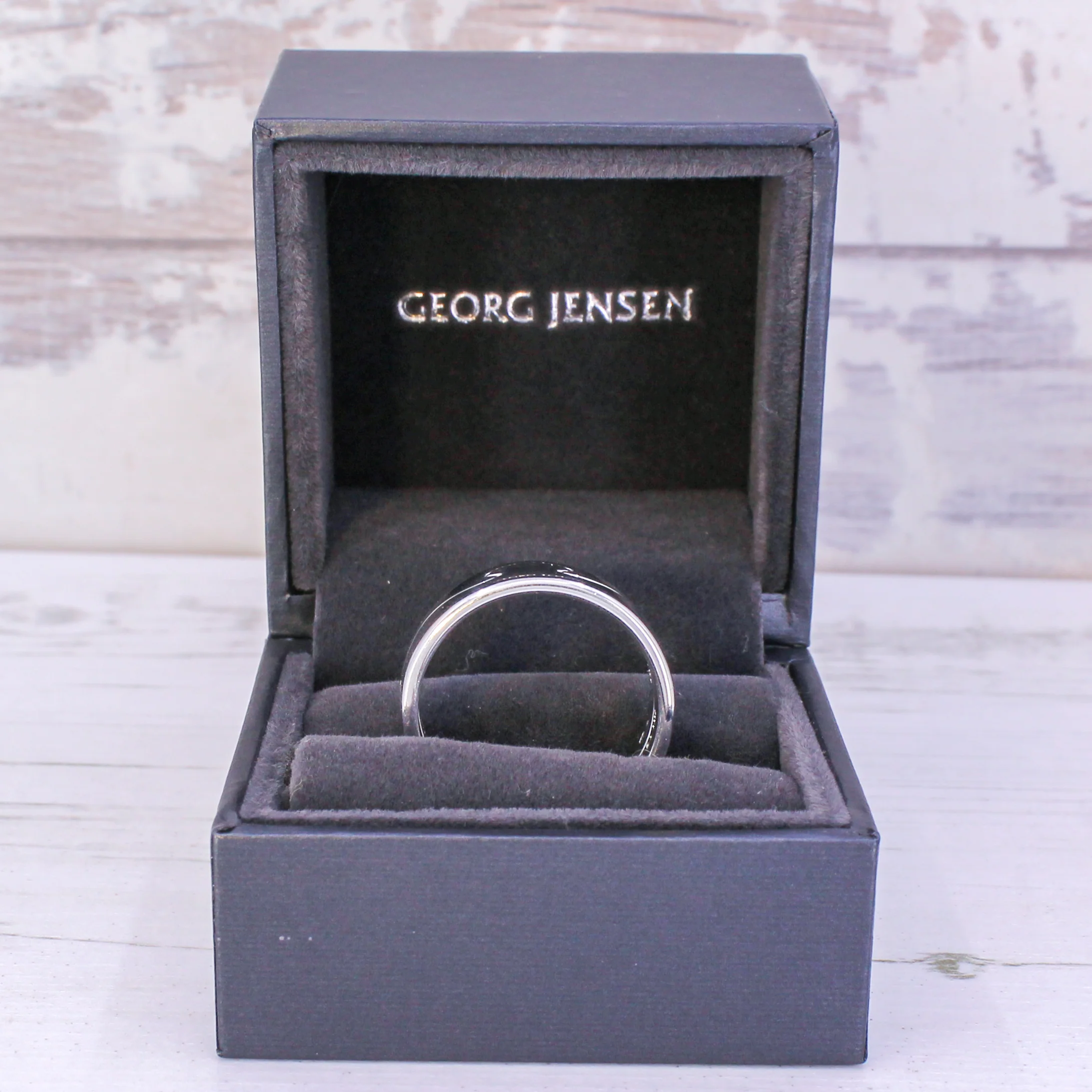 GEORG JENSEN Fusion Two Piece Ring, 18k White Gold, size W - Image 8