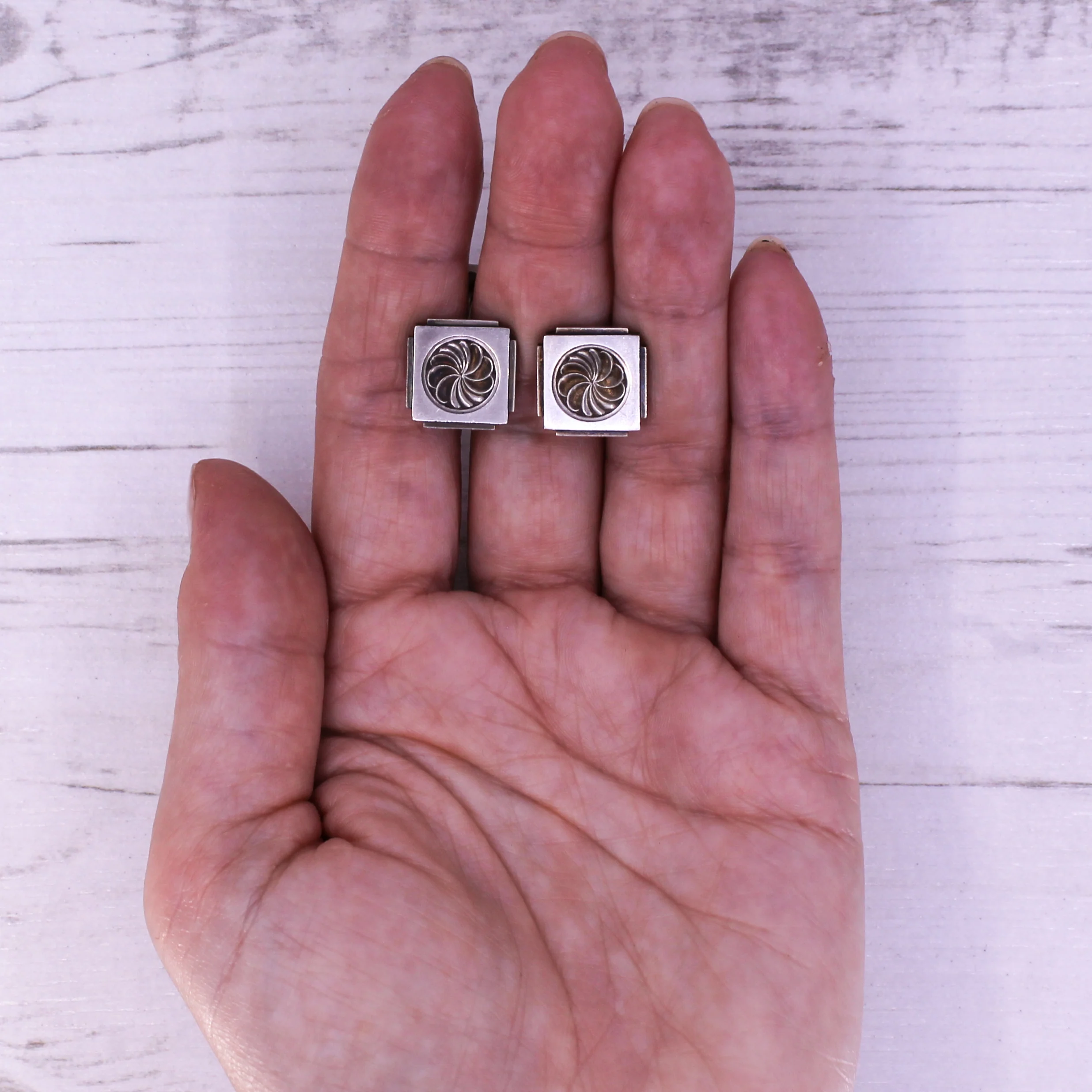 GEORG JENSEN Silver Cufflinks by Henry Pilstrup, circa 1955 - Image 8