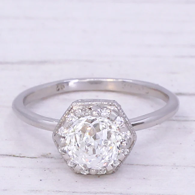 Late 20th Century 1.00 Carat Rose Cut Diamond Solitaire Ring, circa 1980 - Image 3