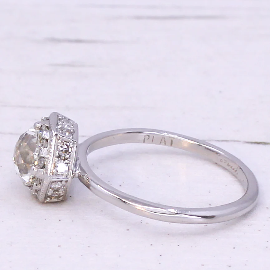 Late 20th Century 1.00 Carat Rose Cut Diamond Solitaire Ring, circa 1980 - Image 4