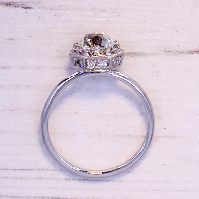 Late 20th Century 1.00 Carat Rose Cut Diamond Solitaire Ring, circa 1980 - Image 6