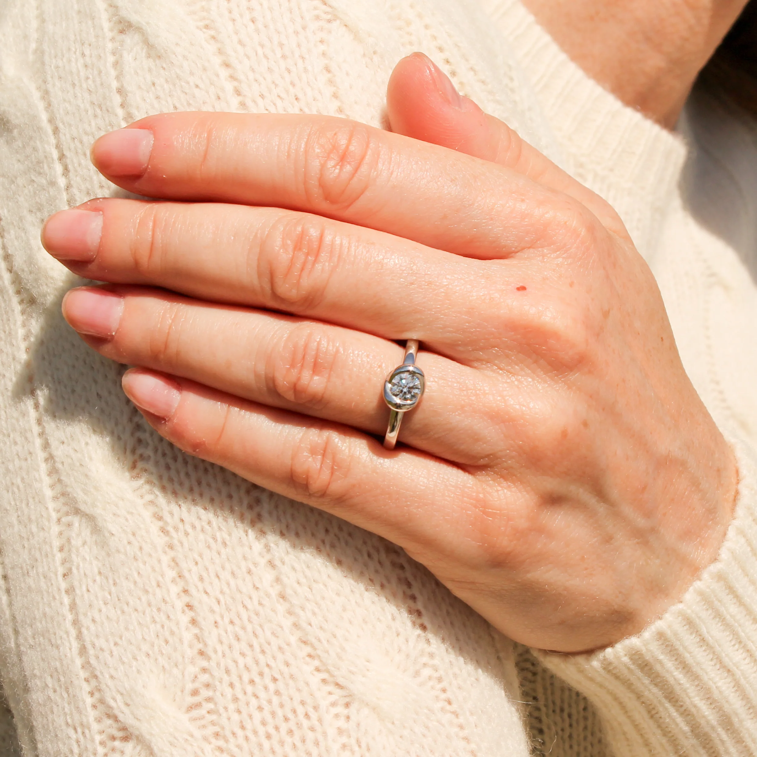MAUBOUSSIN "Swan" 0.50 Carat Diamond Solitaire Ring, circa 2005 - Image 7