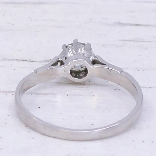 Mid Century 0.51 Carat Old Cut Diamond Engagement Ring, circa 1955 - Image 5