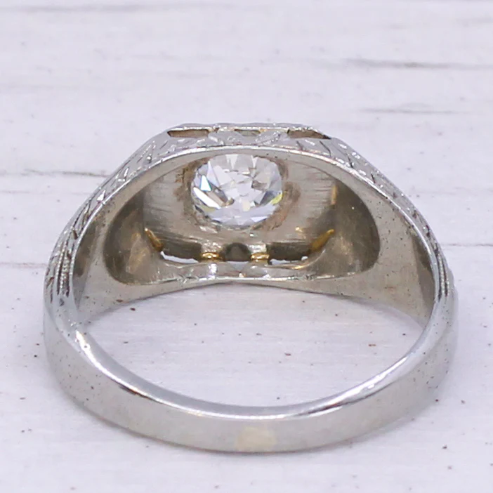 Mid Century 0.76 Carat Old Cut Diamond Solitaire Ring, circa 1955 - Image 5