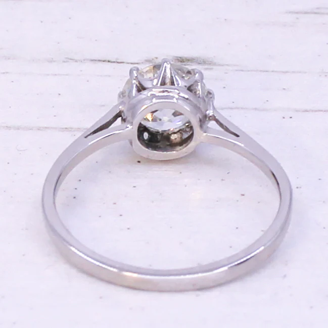 Mid Century 1.00 Carat Transitional Cut Diamond Engagement Ring, circa 1950 - Image 5