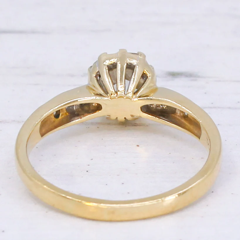 Mid Century 1.26 Carat Old Cut Diamond Engagement Ring, circa 1965 - Image 5