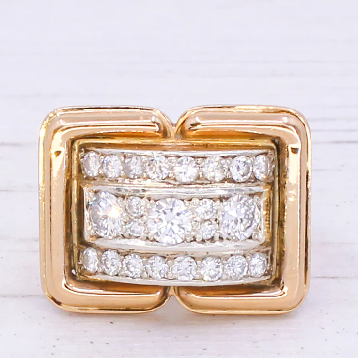 Mid Century 1.58 Carat Diamond Cluster Ring, circa 1965 - Image 3