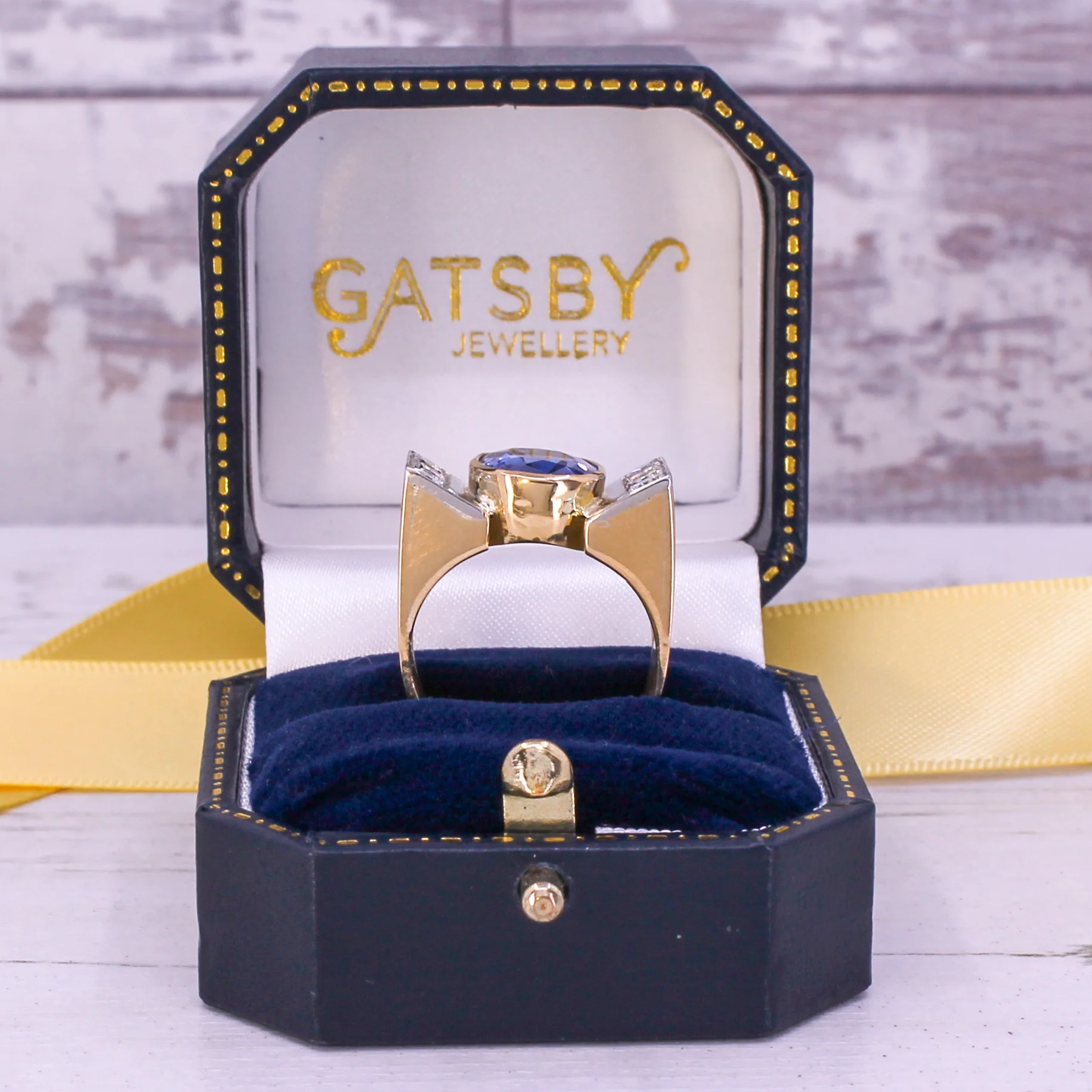 Mid Century 7.90 Carat Ceylon Sapphire Ring, circa 1950 - Image 8