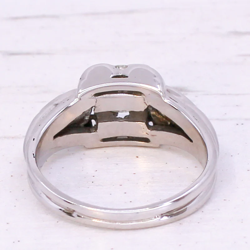 Retro 0.90 Carat Old European Cut Diamond Engagement Ring, circa 1950 - Image 5