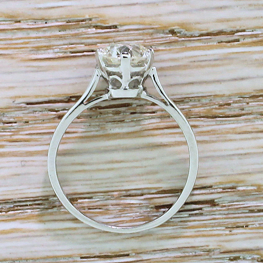 Retro 1.66 Carat Old European Cut Diamond Engagement Ring, circa 1945 - Image 5