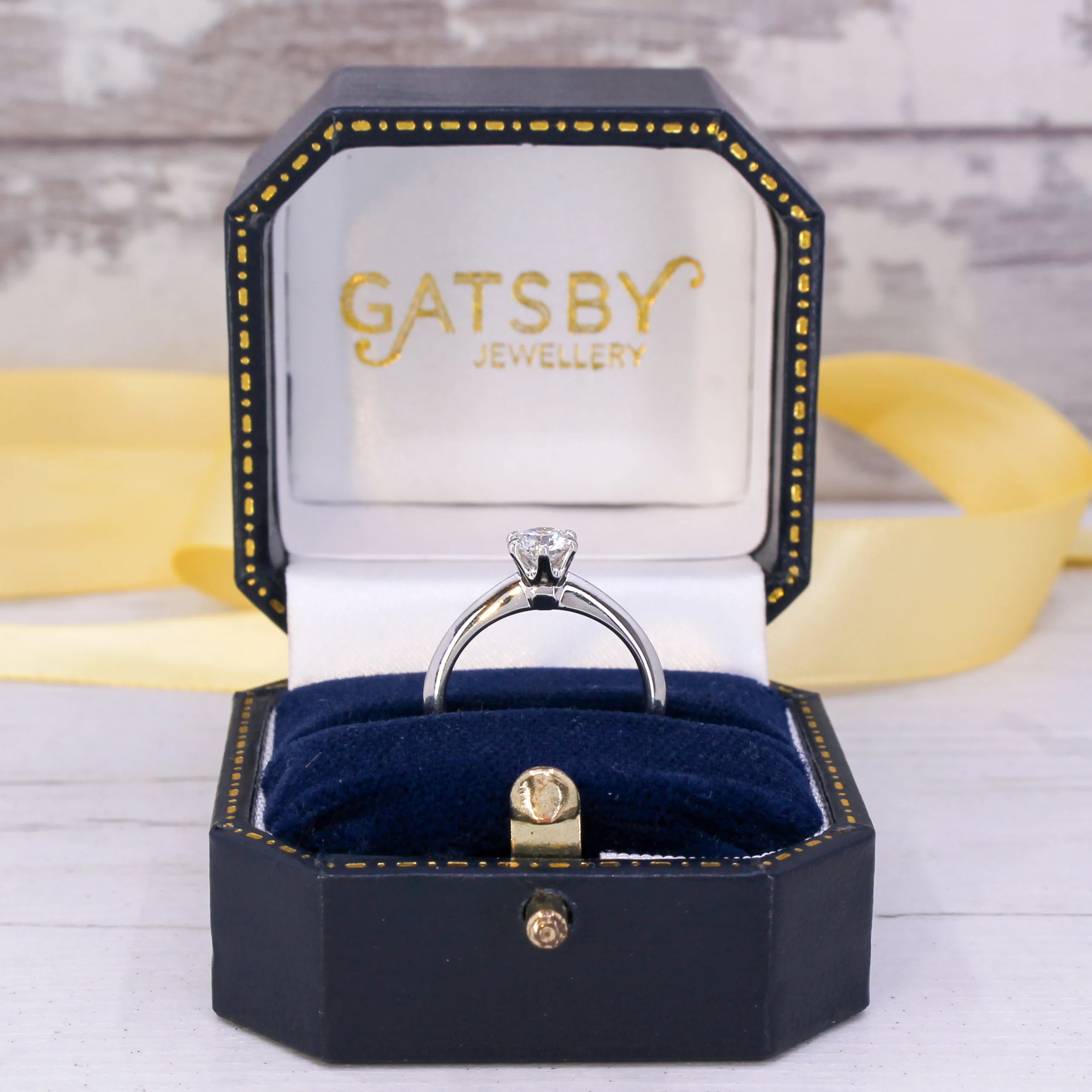 TIFFANY & CO. 0.45 Carat Round Brilliant Cut Diamond Engagement Ring, Platinum - Image 10