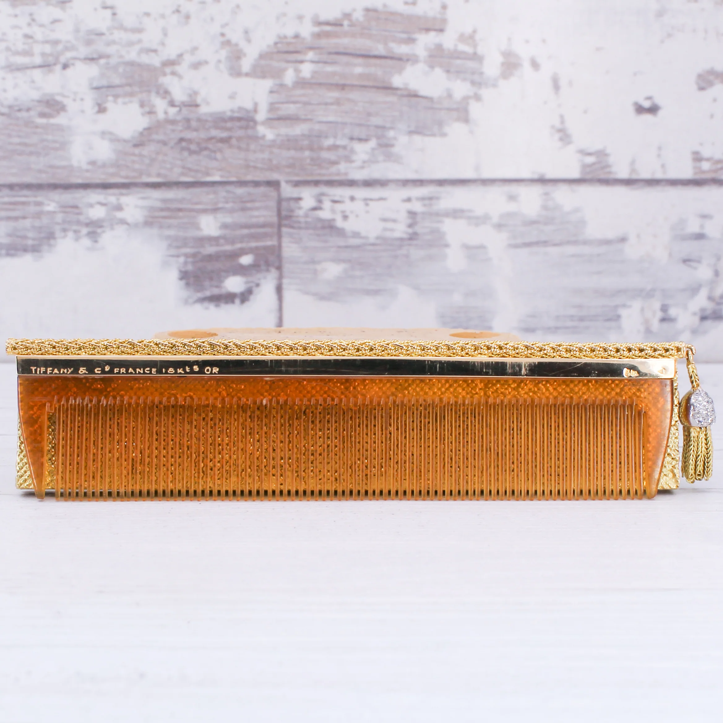 TIFFANY & CO. 18k Gold Hair Comb & Case, circa 1960 - Image 6