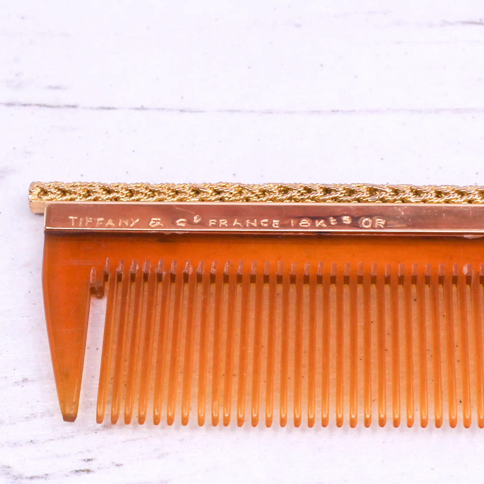 TIFFANY & CO. 18k Gold Hair Comb & Case, circa 1960 - Image 8
