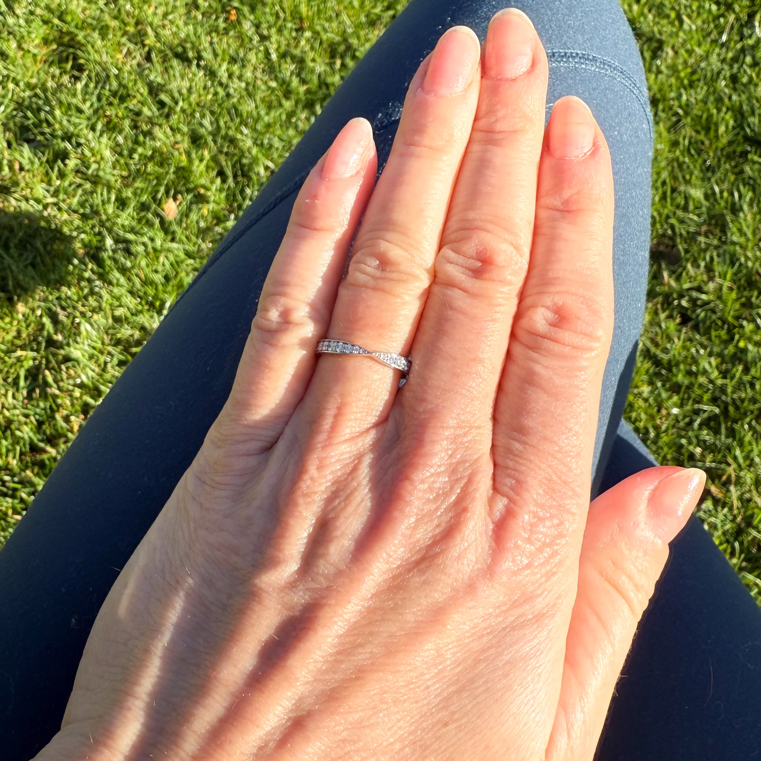 TIFFANY & CO Harmony Band Ring, Platinum, size H 1/2 - Image 4