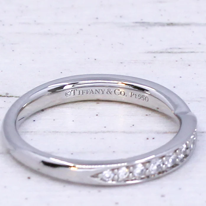 TIFFANY & CO Harmony Band Ring, Platinum, size H 1/2 - Image 6