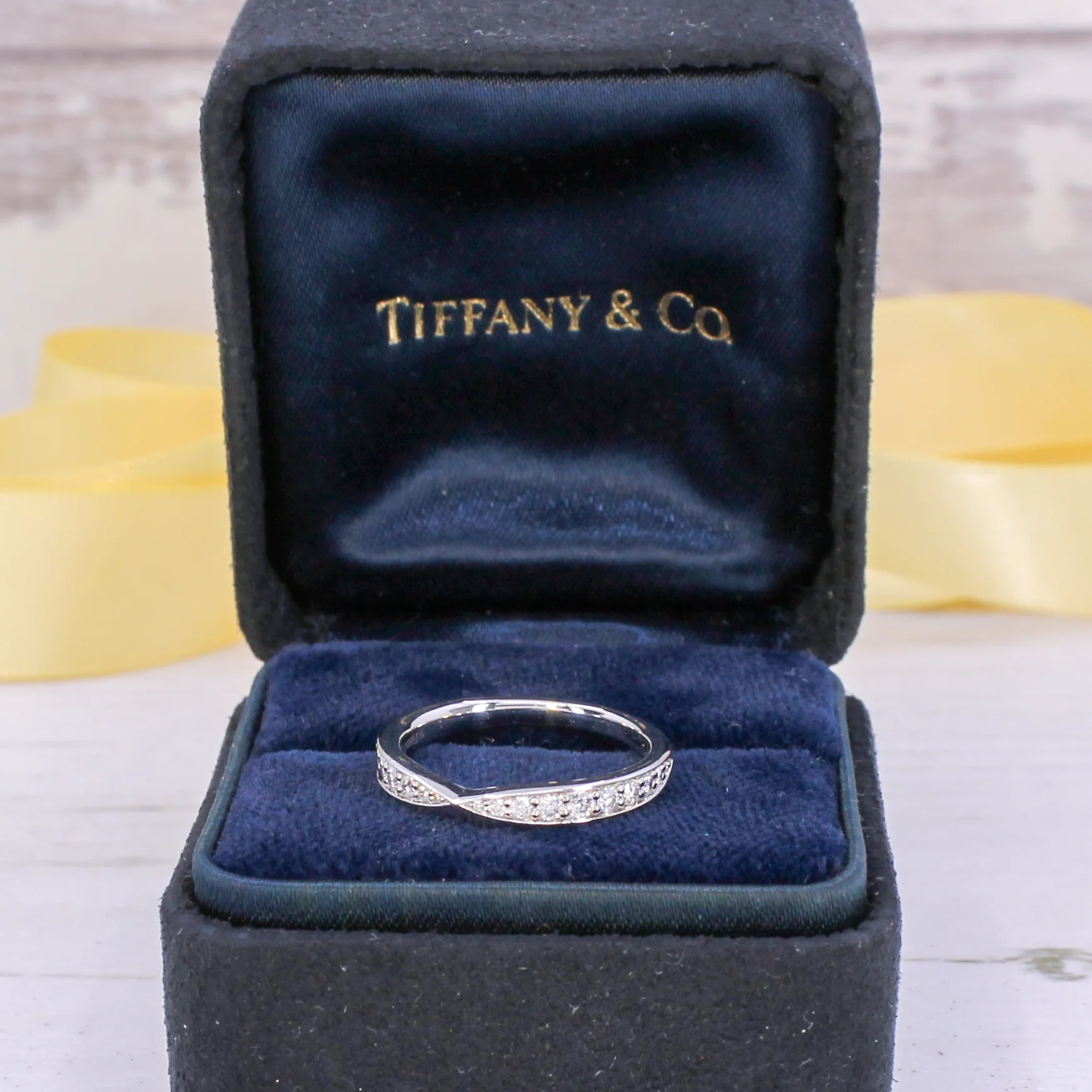 TIFFANY & CO Harmony Band Ring, Platinum, size H 1/2 - Image 7