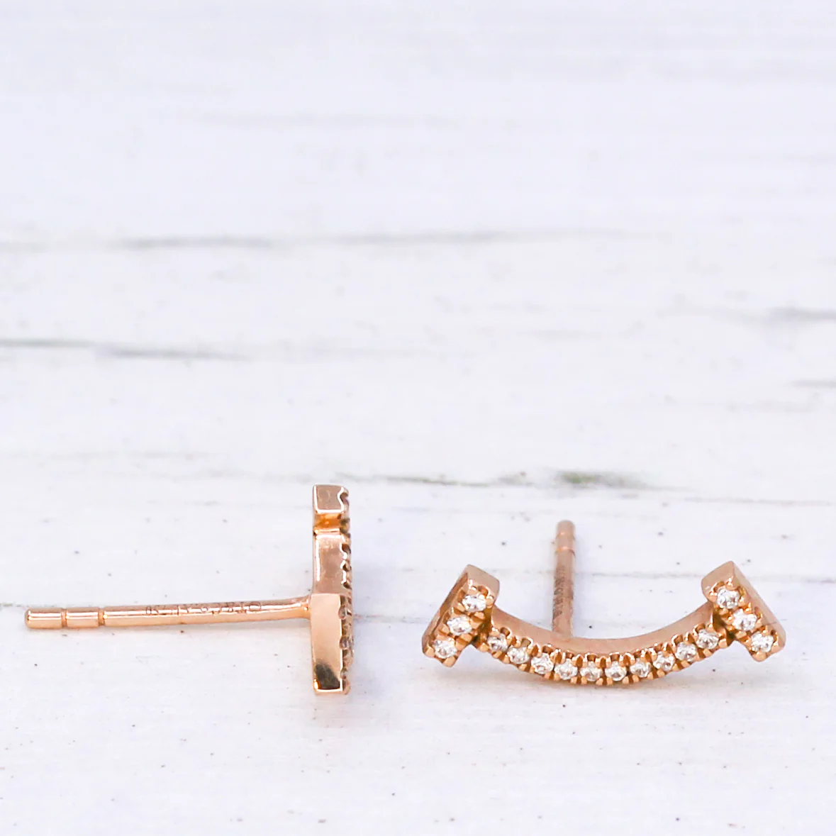 TIFFANY & CO Tiffany T Diamond Smile Earrings, 18k Rose Gold - Image 7