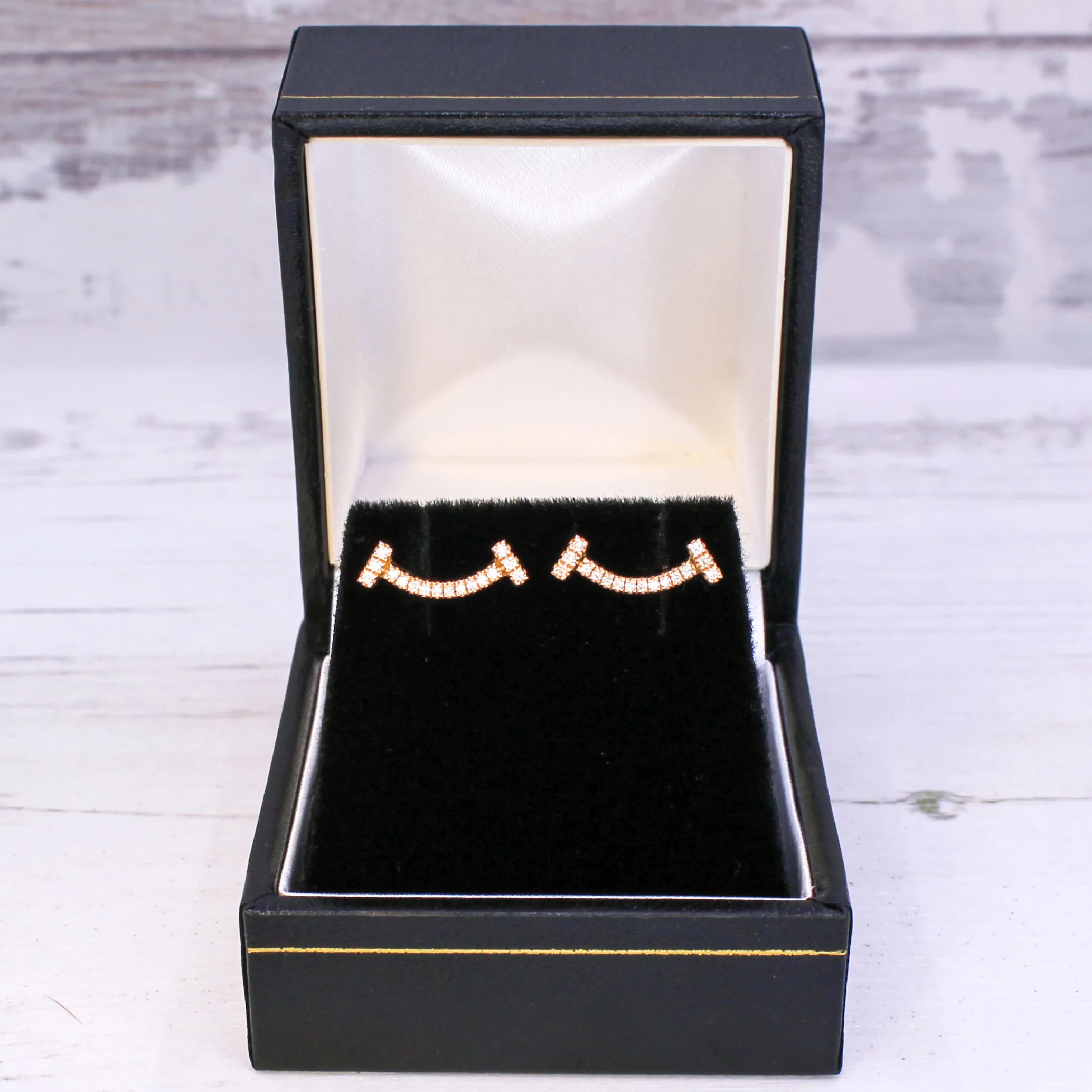TIFFANY & CO Tiffany T Diamond Smile Earrings, 18k Rose Gold - Image 9