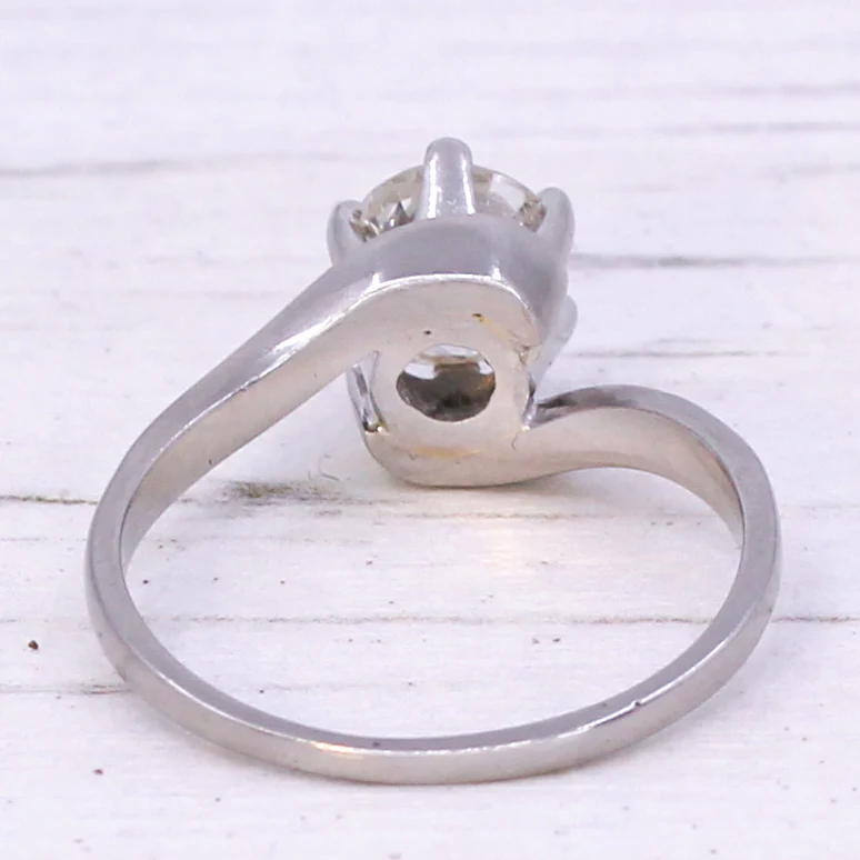 Mid Century 1.15 Carat Old Cut Diamond Engagement Ring, circa 1950 - Image 5