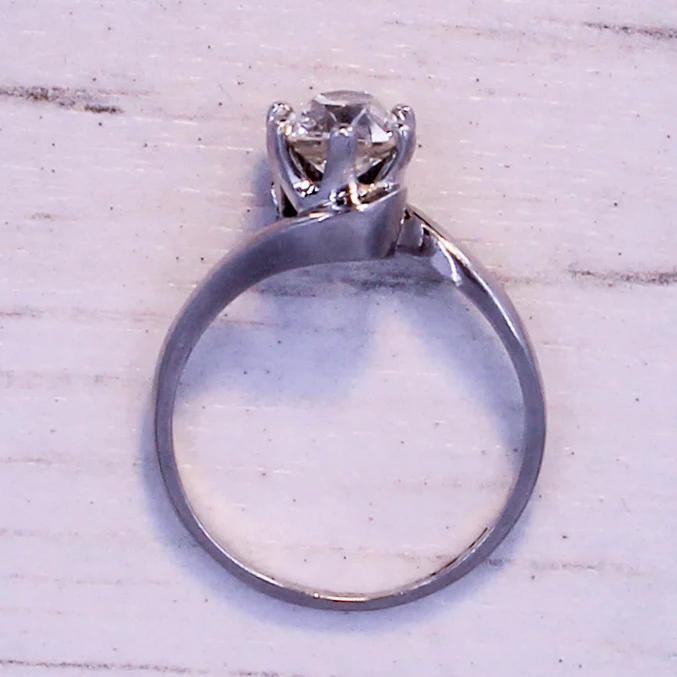 Mid Century 1.15 Carat Old Cut Diamond Engagement Ring, circa 1950 - Image 6