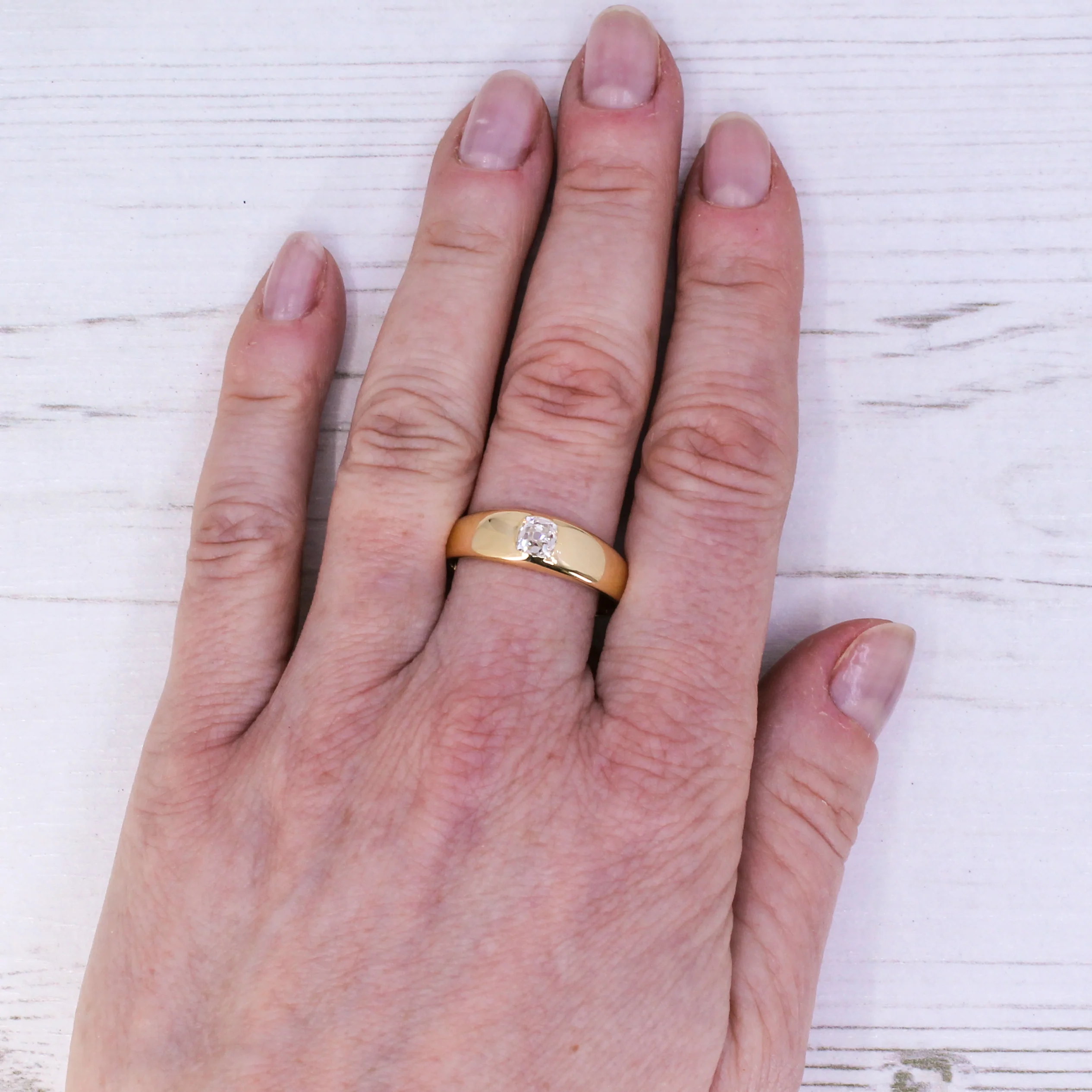 Victorian 0.60 Carat Old Cut Diamond Solitaire Ring, circa 1900 - Image 7