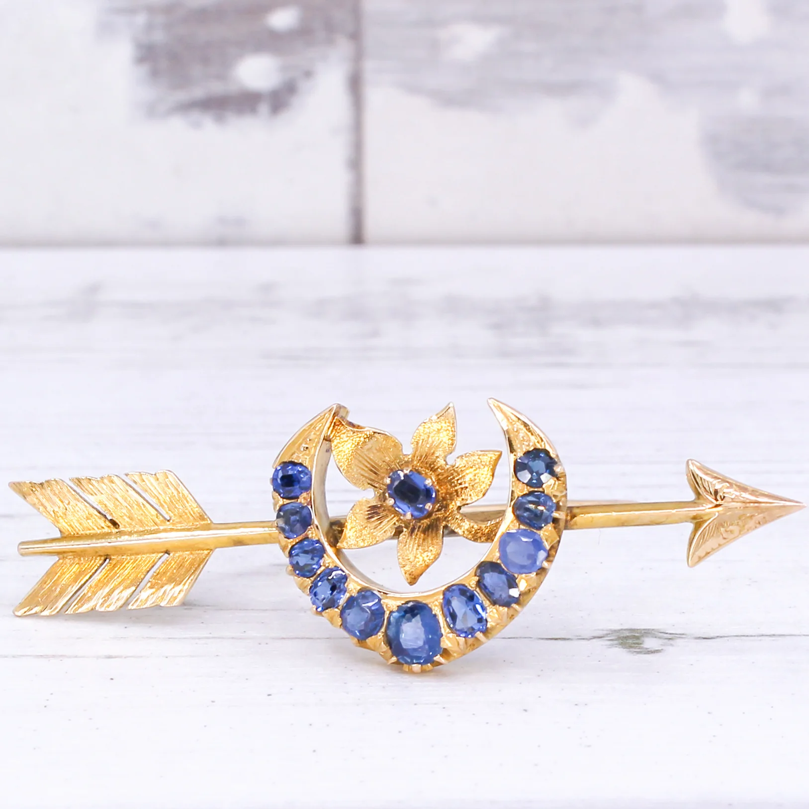 Victorian 2.30 Carat Unheated Sapphire Brooch, circa 1890 - Image 4
