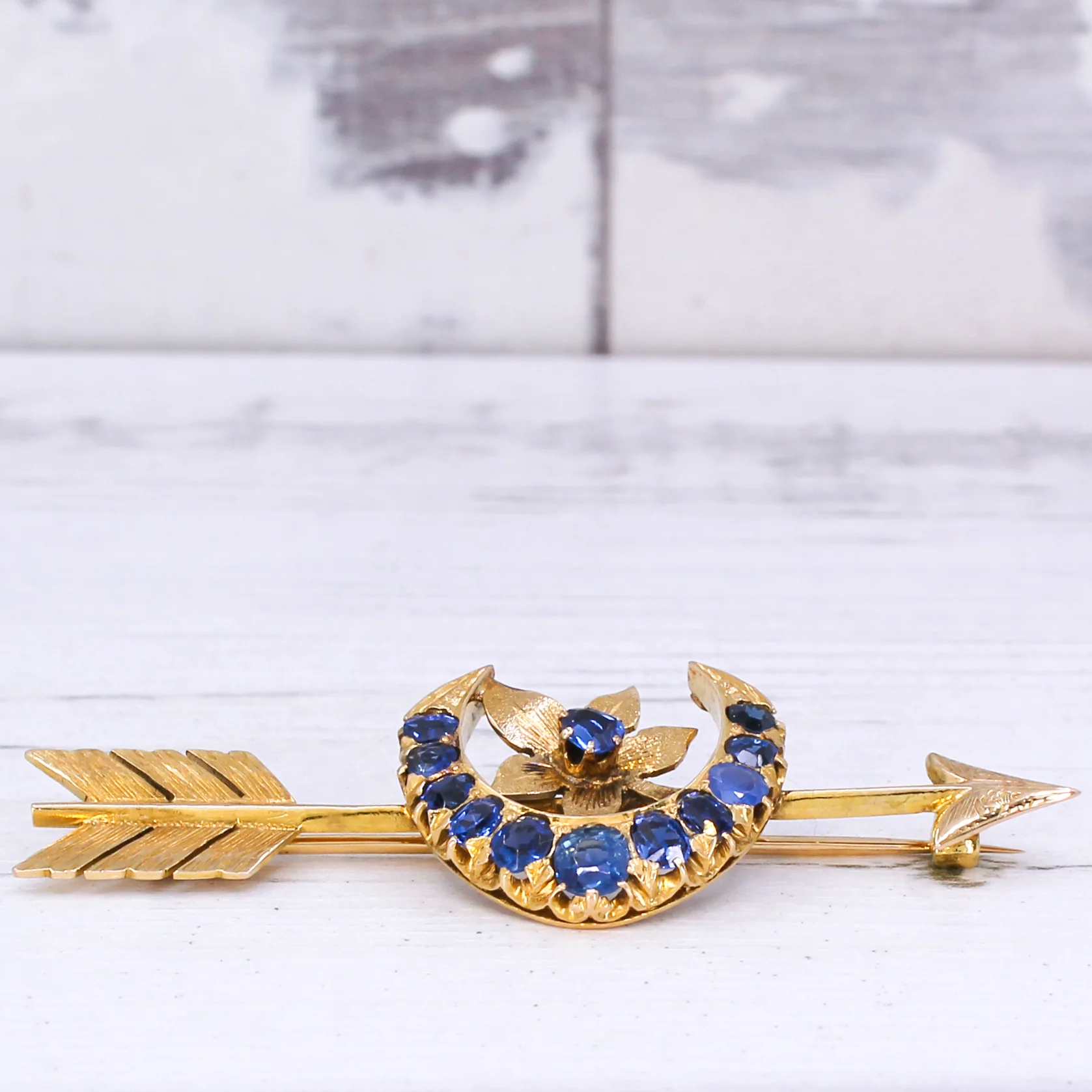 Victorian 2.30 Carat Unheated Sapphire Brooch, circa 1890 - Image 5