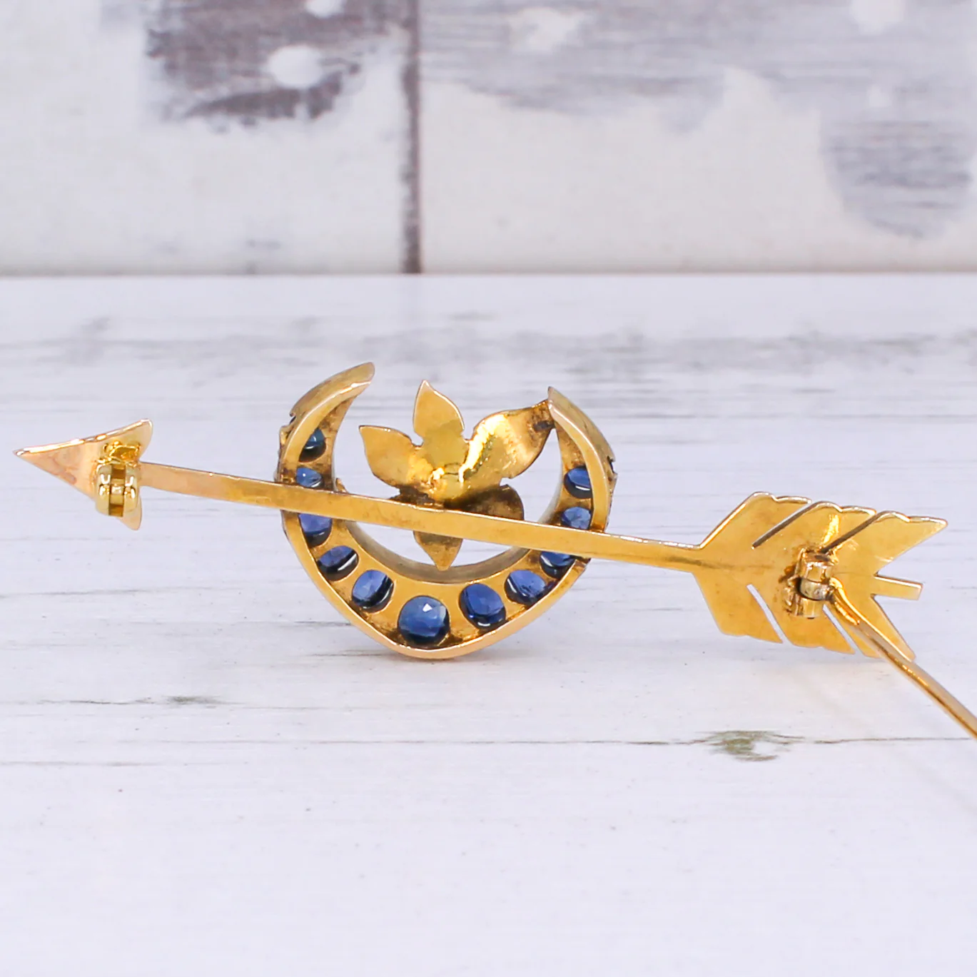 Victorian 2.30 Carat Unheated Sapphire Brooch, circa 1890 - Image 6