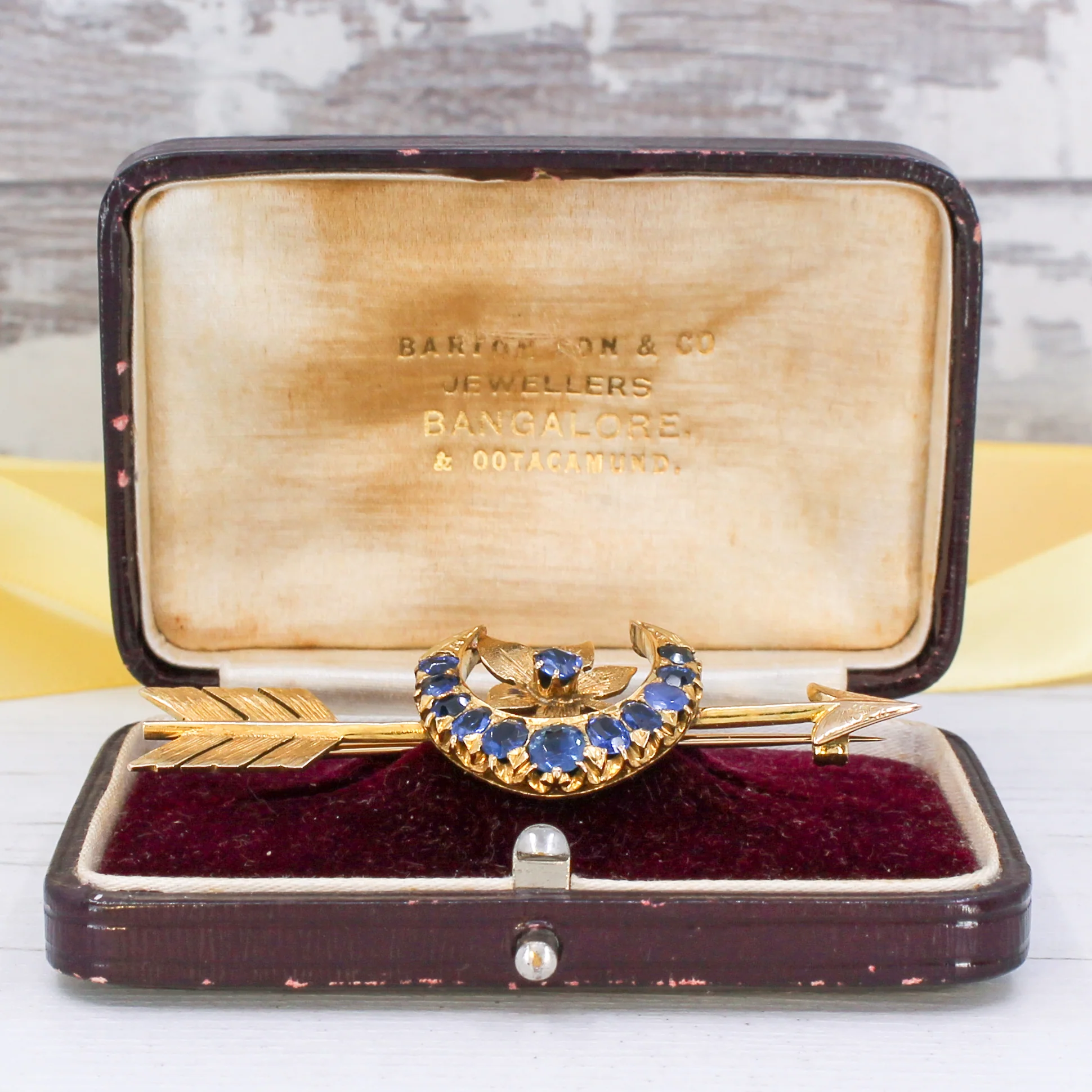 Victorian 2.30 Carat Unheated Sapphire Brooch, circa 1890 - Image 7
