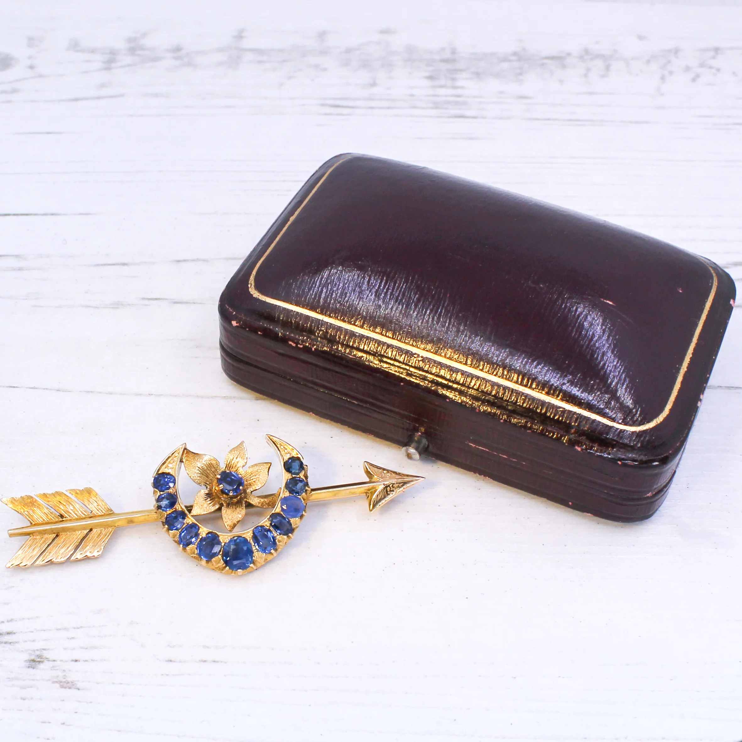 Victorian 2.30 Carat Unheated Sapphire Brooch, circa 1890 - Image 9