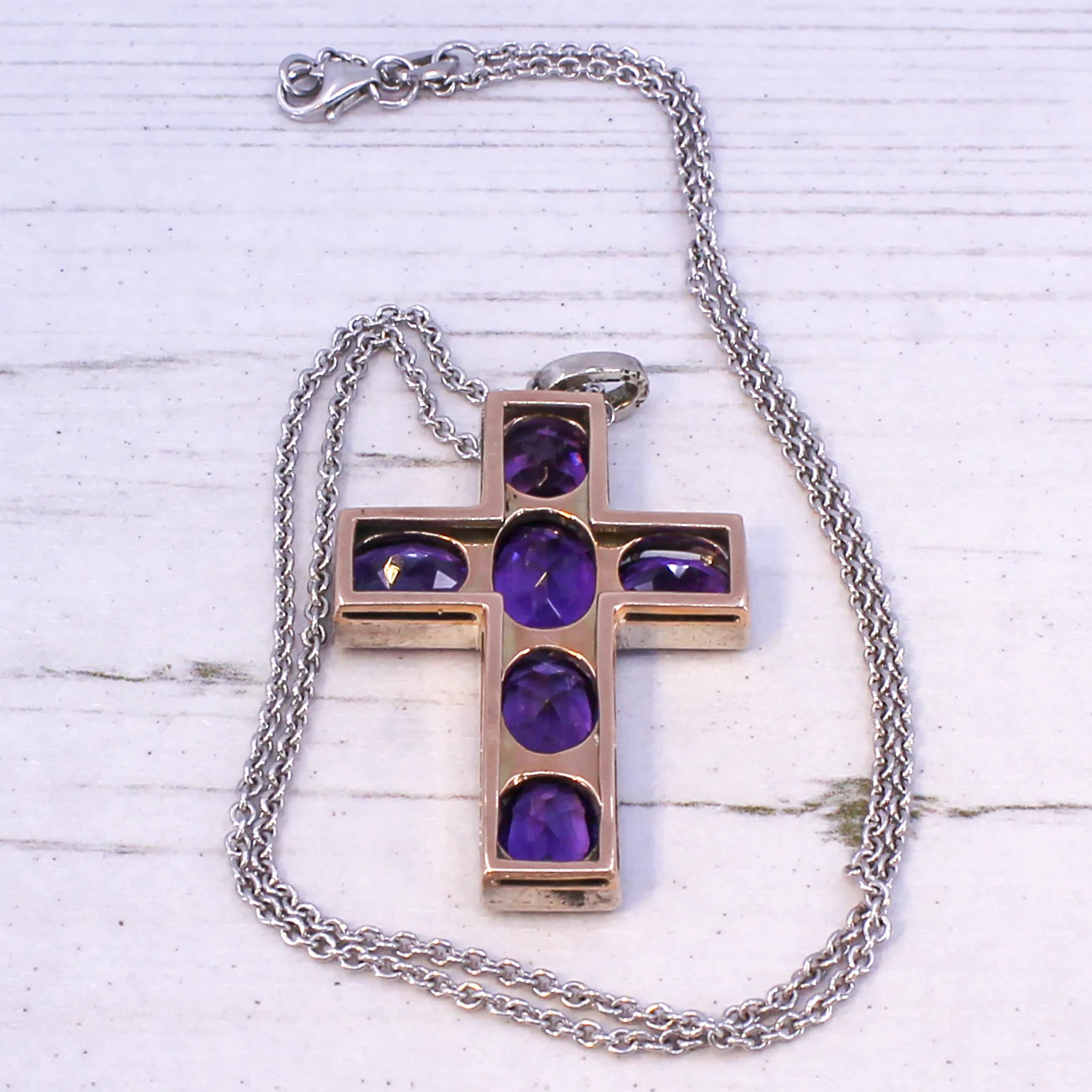 Victorian 7.00 Carat Amethyst Cross Pendant, circa 1850 - Image 6