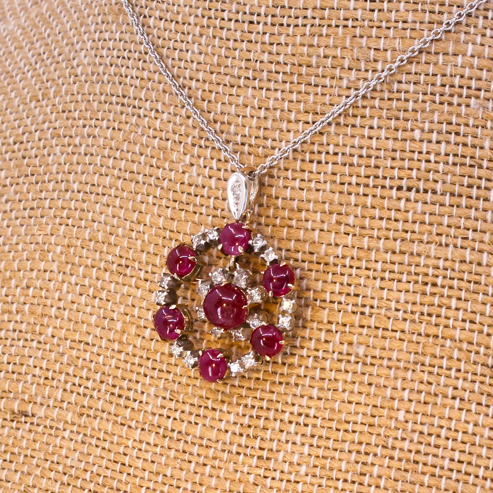 Victorian Burma Ruby & Diamond Pendant / Brooch, circa 1890 - Image 10