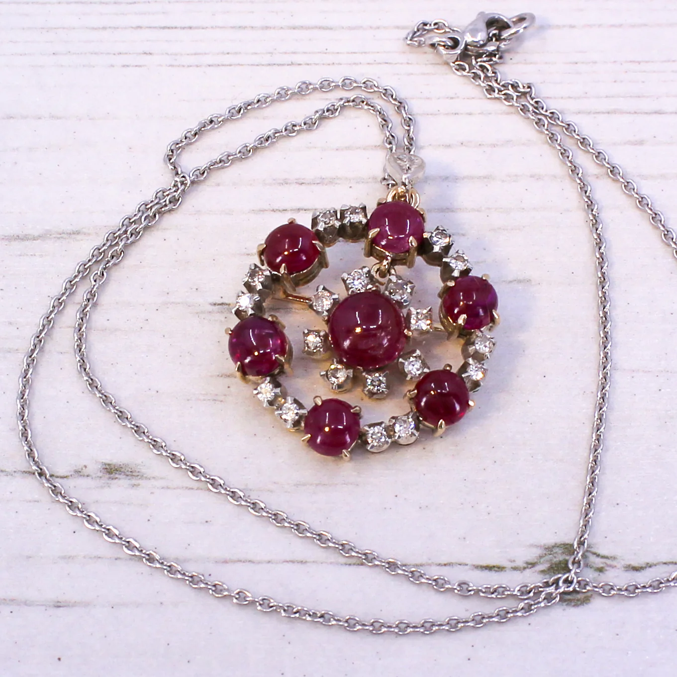 Victorian Burma Ruby & Diamond Pendant / Brooch, circa 1890 - Image 9